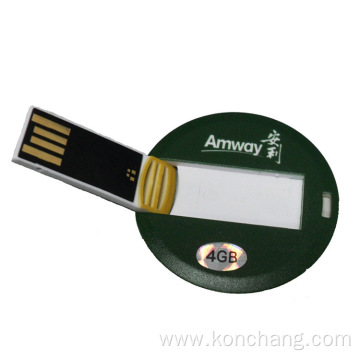 Round Card USB Flash Drive Customized